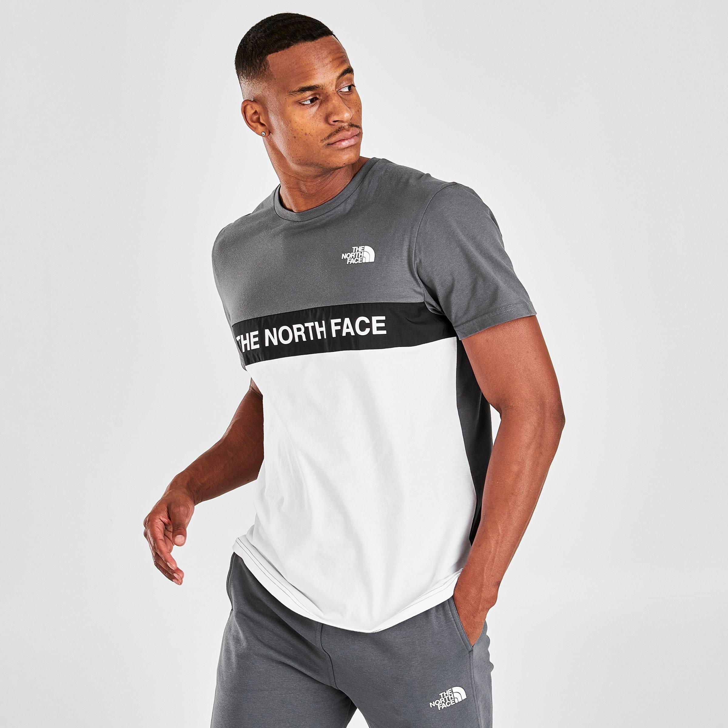 north face colour block t shirt