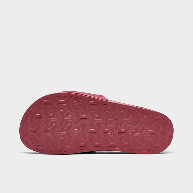 Bottom view of Women's The North Face Base Camp III Slide Sandals in Slate Rose/TNF White Click to zoom