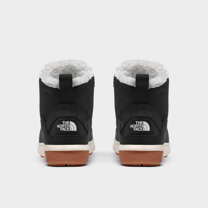 Three Quarter view of Women's The North Face Sierra Mid Lace Waterproof Boots in TNF Black/Gardenia White Click to zoom