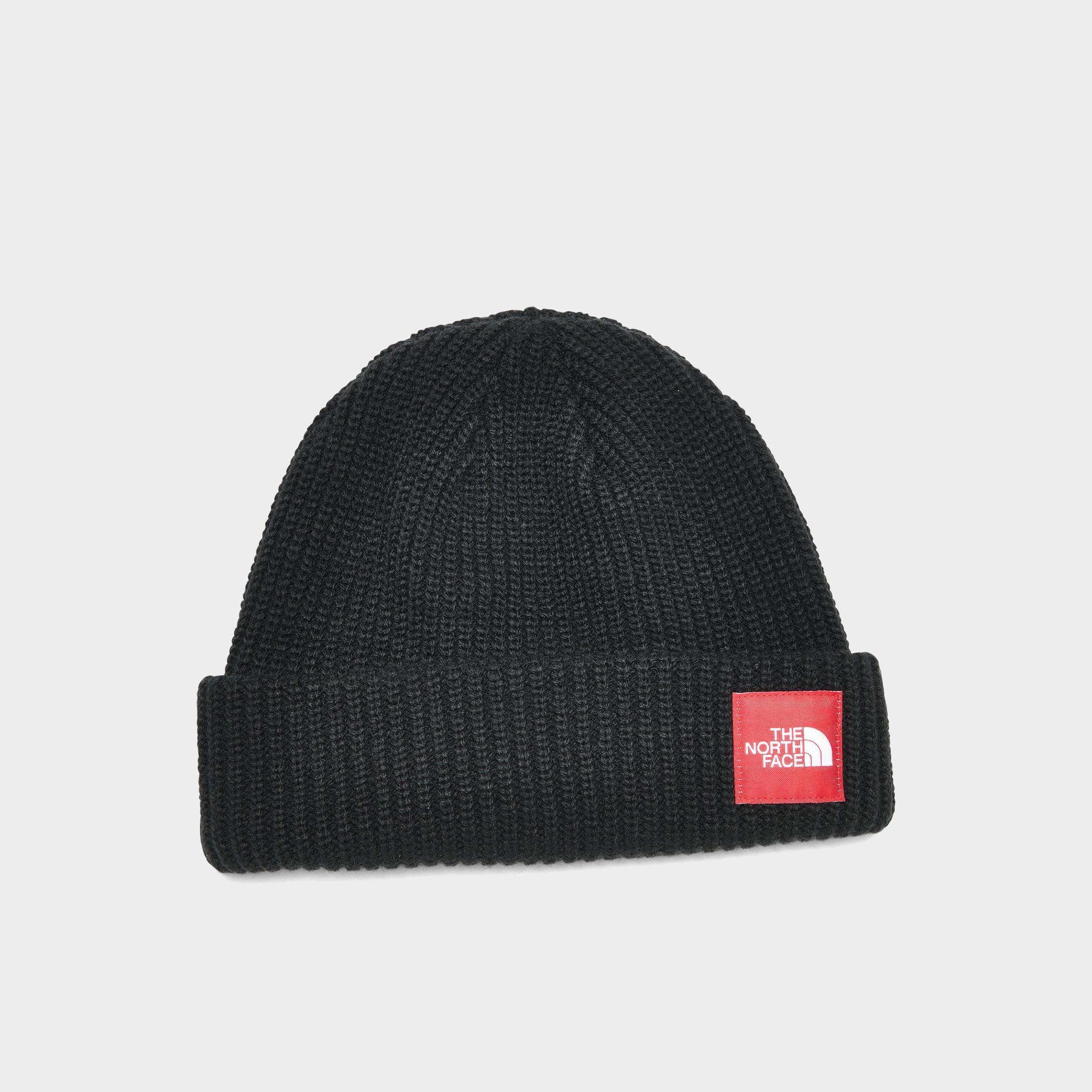 north face beanie red