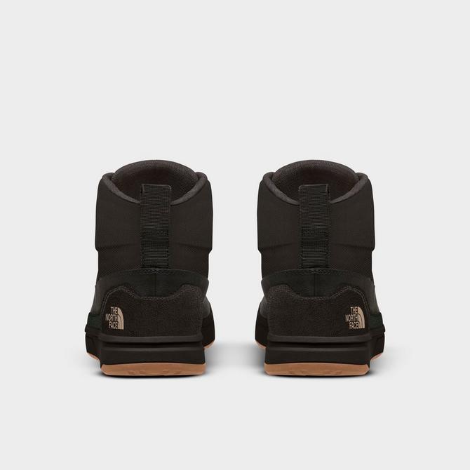Three Quarter view of Men's The North Face Larimer Mid Waterproof Boots in TNF Black/Vintage Khaki Click to zoom