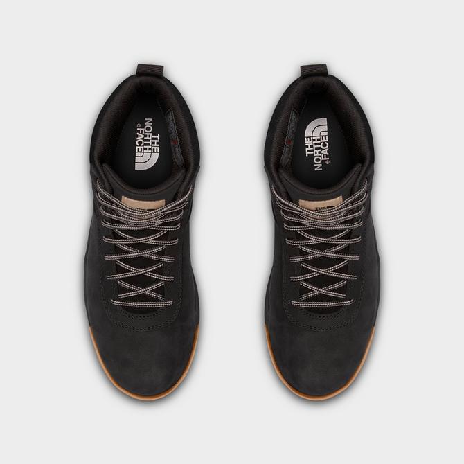 Front view of Men's The North Face Larimer Mid Waterproof Boots in TNF Black/Vintage Khaki Click to zoom