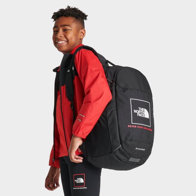 North face backpack white and online black