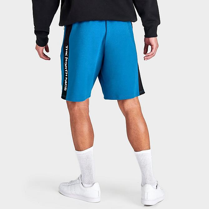 Back Right view of Men's The North Face Tech Shorts in Banff Blue/Multi-Color Click to zoom