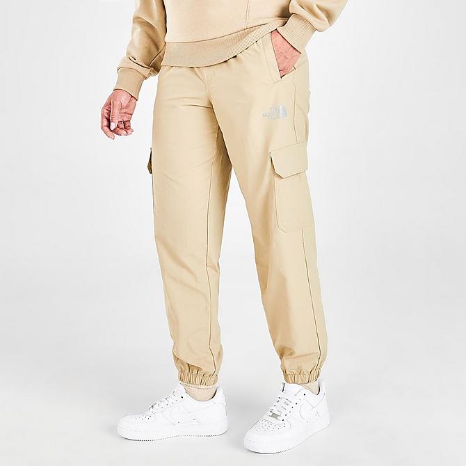 Back Left view of Women's The North Face Cargo Pants in Twill Beige Click to zoom
