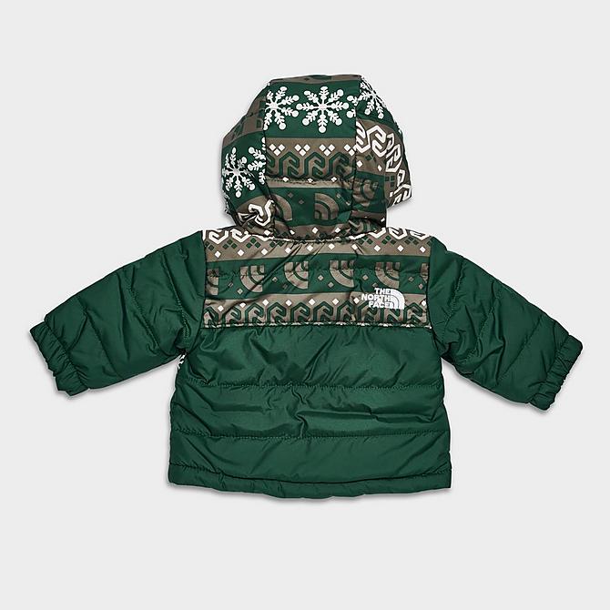 Back view of Boys' Infant The North Face Mount Chimbo Reversible Full-Zip Hooded Jacket in New Taupe Green Explorer Camo Print Click to zoom