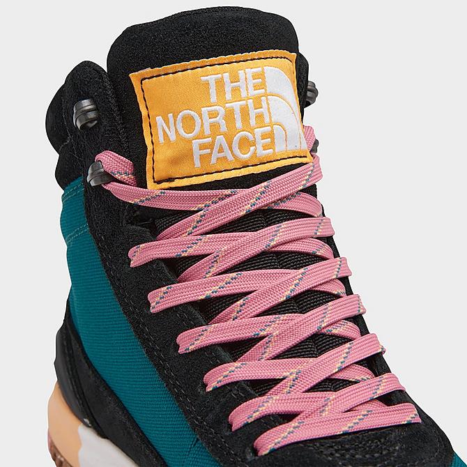 Front view of Women's The North Face Back-To-Berkeley III Textile Waterproof Boots in Shaded Spruce/Mauve Glow Click to zoom