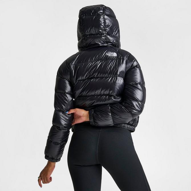 High shine best sale black puffer coat