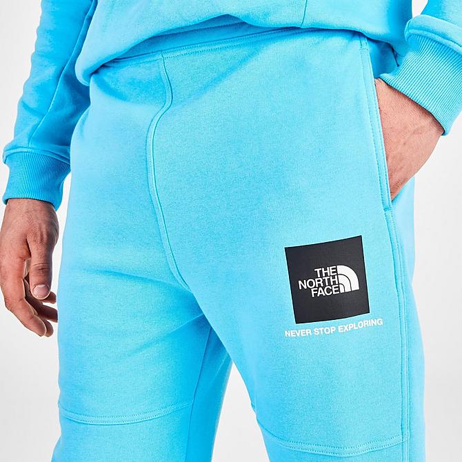 On Model 5 view of Men's The North Face Fine Jogger Pants in Norse Blue Click to zoom