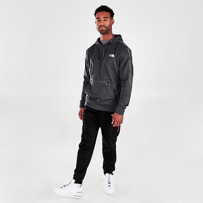 Front Three Quarter view of Men's The North Face Amphere Pullover Hoodie in Asphalt Click to zoom