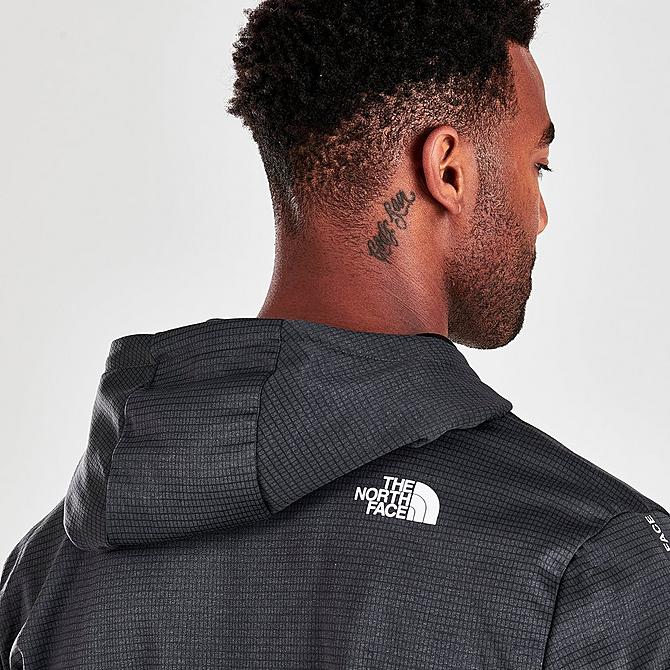 On Model 6 view of Men's The North Face Amphere Pullover Hoodie in Asphalt Click to zoom