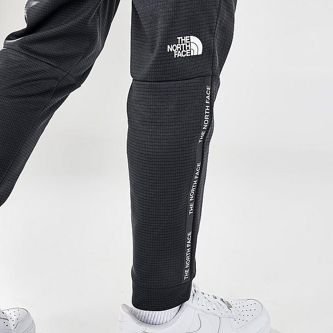 On Model 6 view of Men's The North Face Tape Fleece Jogger Pants in Asphalt Click to zoom
