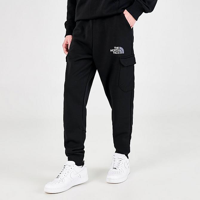 Front Three Quarter view of Men's The North Face Bondi Cargo Jogger Pants in Black Click to zoom