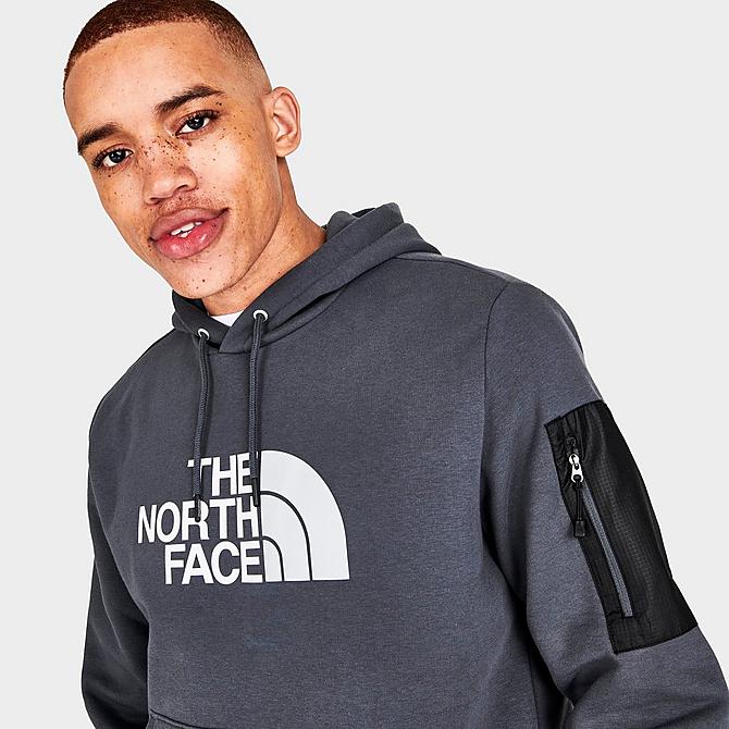 On Model 5 view of Men's The North Face Bondi Camo Print Pullover Hoodie in Camo Click to zoom