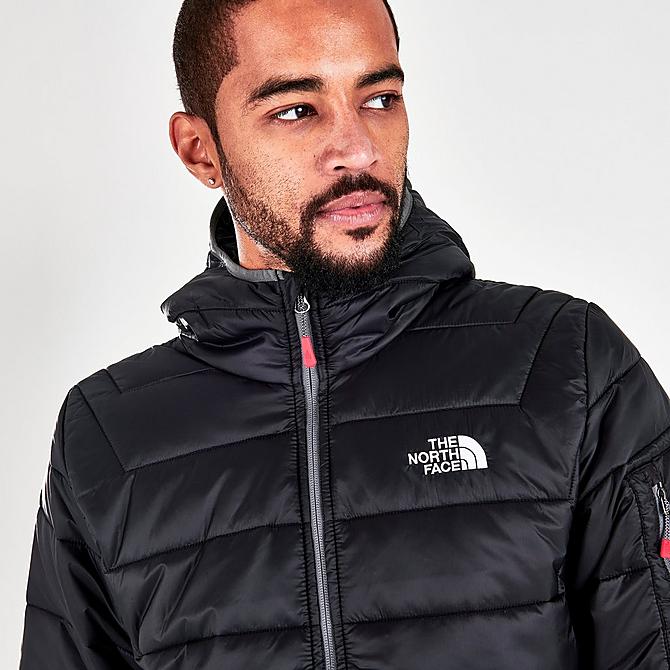 Back Right view of Men's The North Face Aconcagua Hybrid Jacket in Black Click to zoom