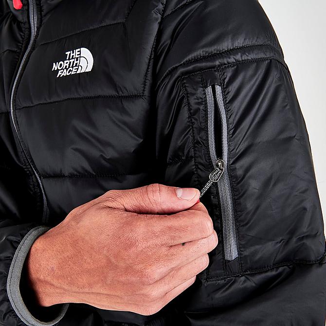 On Model 6 view of Men's The North Face Aconcagua Hybrid Jacket in Black Click to zoom