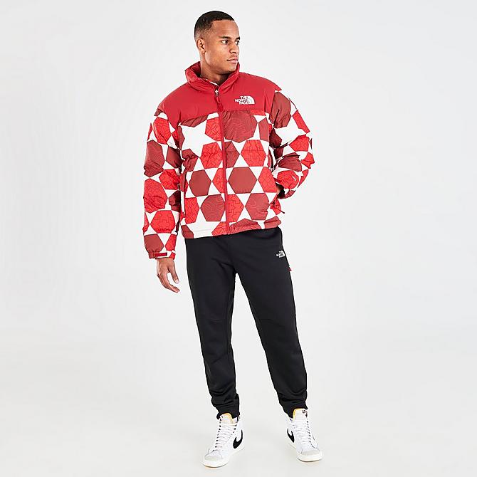 Front Three Quarter view of Men's The North Face 1996 Retro Nuptse Printed Jacket Click to zoom