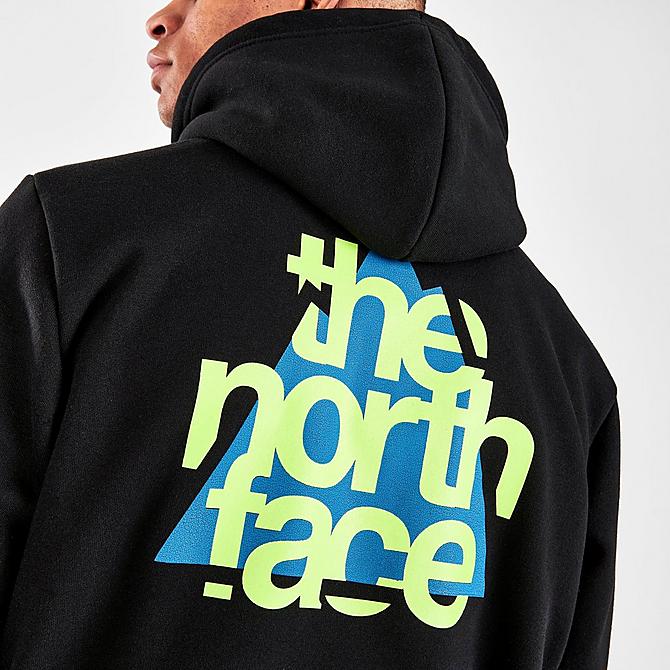 On Model 5 view of Men's The North Face Mountain Heavyweight Pullover Hoodie in Black Click to zoom