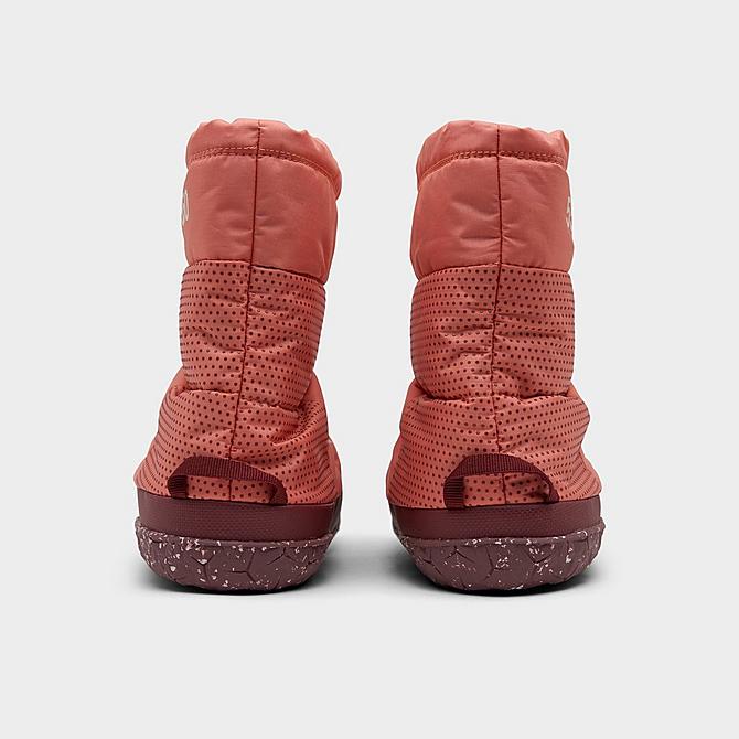 Left view of Women’s The North Face Nuptse Après Booties in Coral Sunrise/Wild Ginger Click to zoom