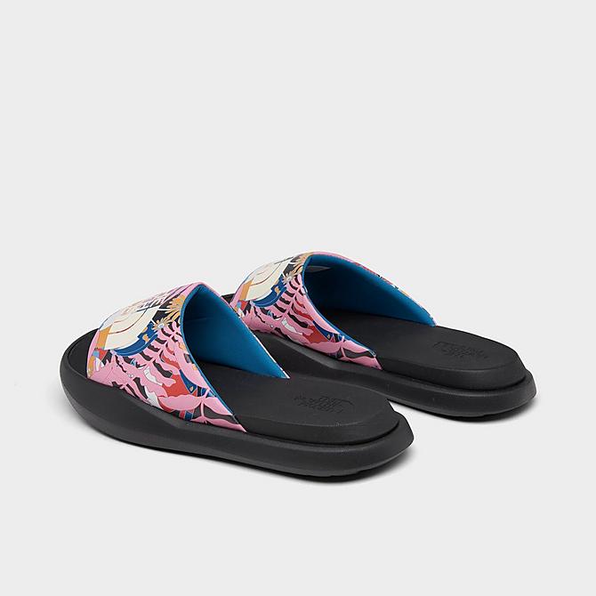Left view of Women's The North Face Triarch International Women's Day Slide Sandals in TNF Black/Multi Click to zoom