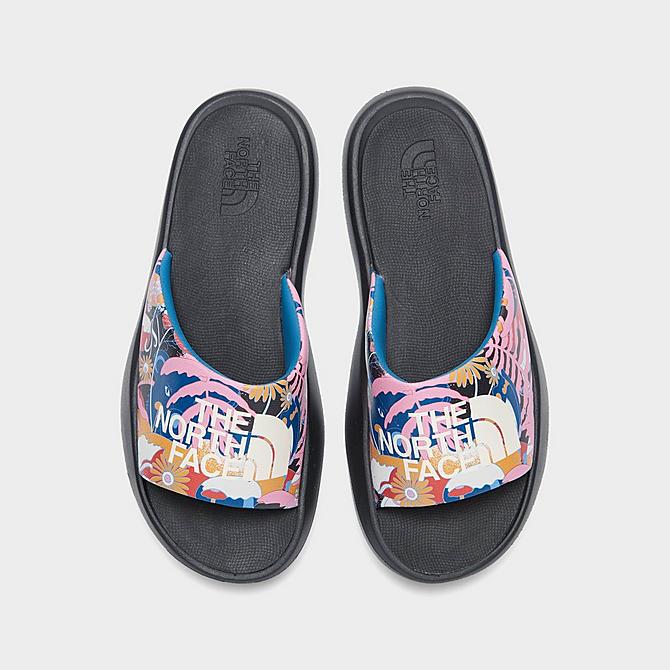 Back view of Women's The North Face Triarch International Women's Day Slide Sandals in TNF Black/Multi Click to zoom