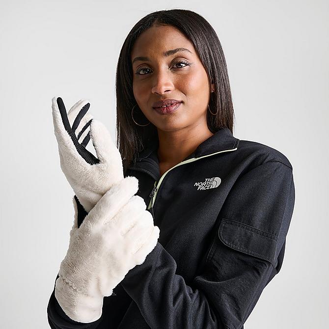 Back view of Women’s The North Face Osito Etip Gloves in Gardenia White Click to zoom