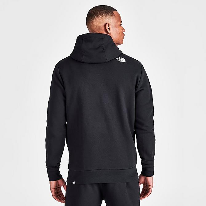 Back Right view of Men's The North Face Graphic Print Full-Zip Hoodie in TNF Black Click to zoom