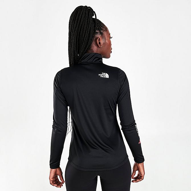Back Left view of Women's The North Face NSE Quarter-Zip Top in Black Click to zoom