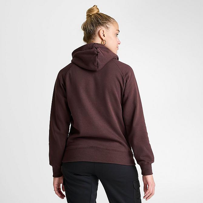 Back Right view of Women's The North Face Half Dome Pullover Hoodie in Coal Brown/Monogram Click to zoom