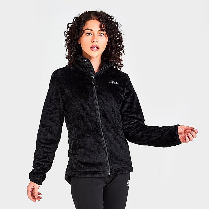 Back Left view of Women's The North Face Osito Full-Zip Jacket in Black Click to zoom