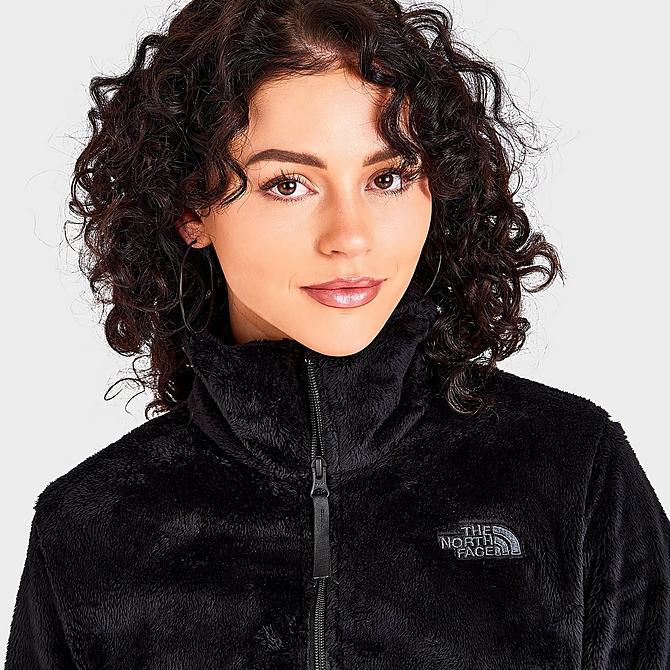 On Model 5 view of Women's The North Face Osito Full-Zip Jacket in Black Click to zoom