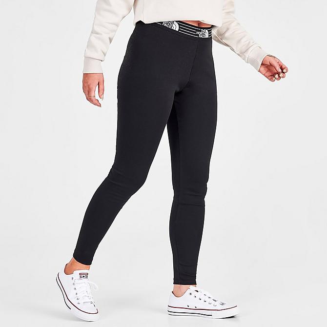 Back Left view of Women's The North Face NSE Leggings in Black Click to zoom
