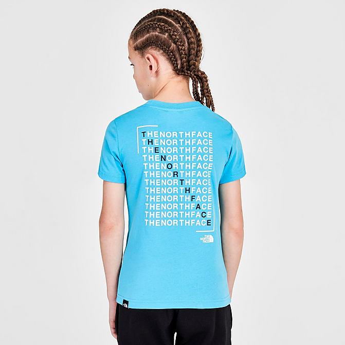 Front view of Kids' The North Face Maze Back Hit T-Shirt in Norse Blue Click to zoom
