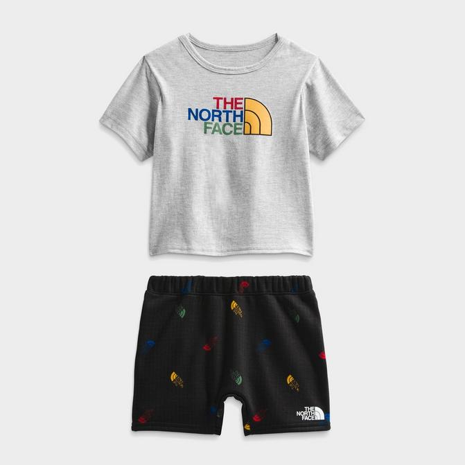 north face shorts and shirt set