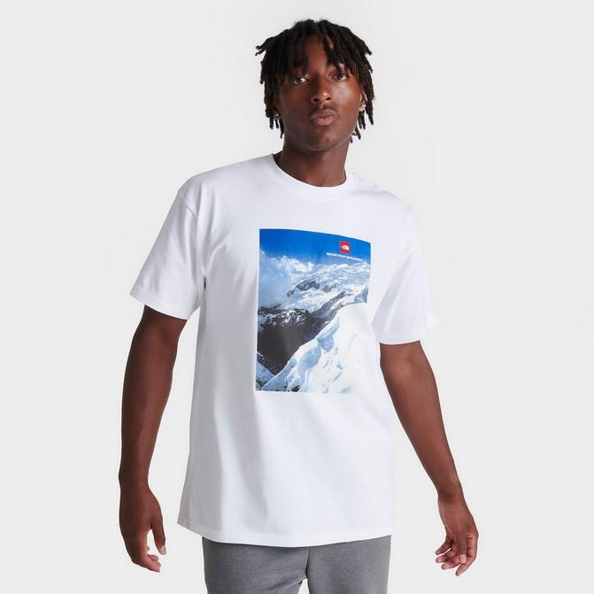 The North Face Inc Men's NSE Summit Graphic T-Shirt in White/White Size 2XL | 100% Cotton