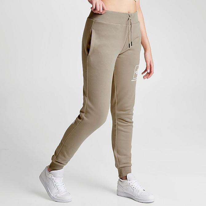 Back Left view of Women's The North Face Box NSE Jogger Pants in Flax Click to zoom