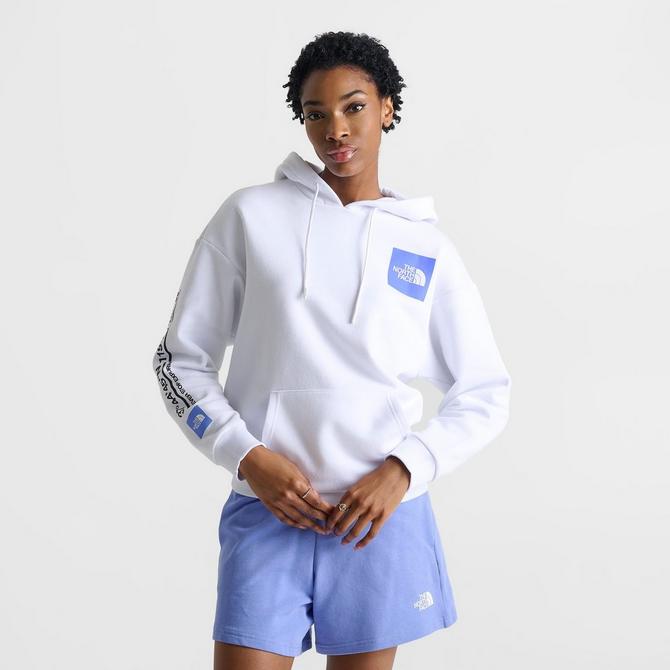 North face white hoodie women's best sale