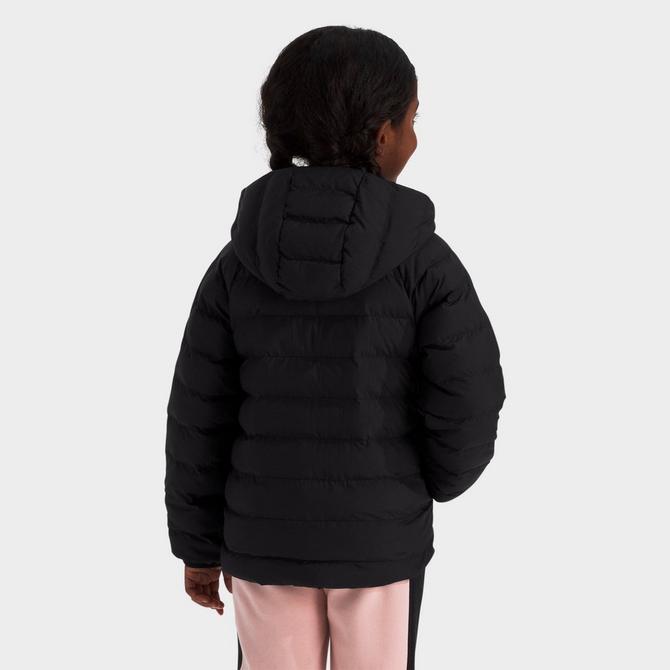 [angle] view of Kids' Toddler The North Face Reversible Perrito Hooded Jacket in TNF Black Click to zoom