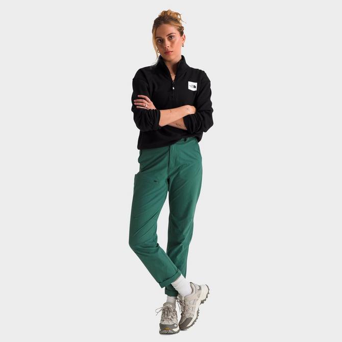 [angle] view of Women's The North Face Box Half Dome Quarter-Zip Sweatshirt in TNF Black Click to zoom