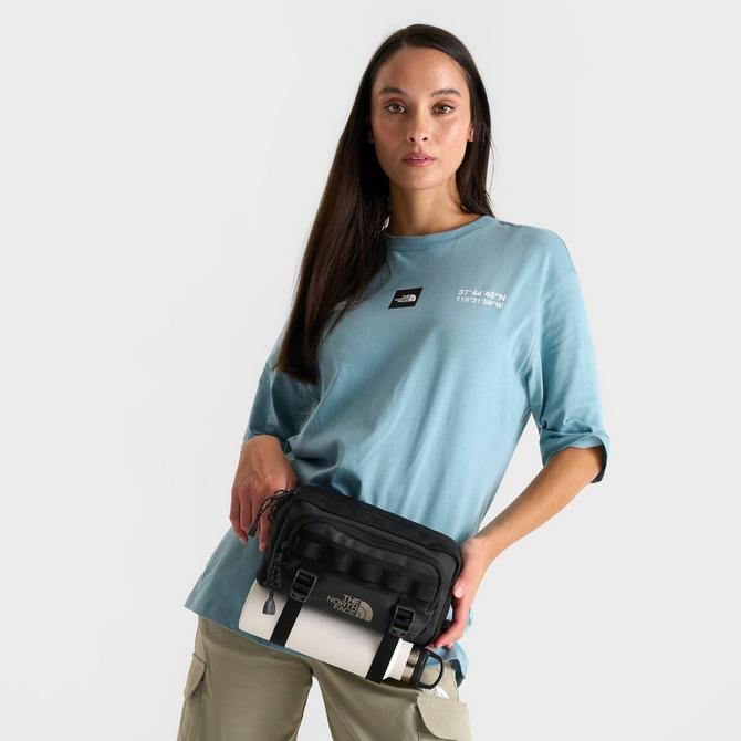 Three Quarter view of The North Face Base Camp Lumbar Pack in TNF Black/Asphalt Grey Click to zoom