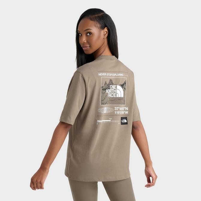 [angle] view of Women's The North Face Energy Oversized T-Shirt in Cavern Grey Click to zoom