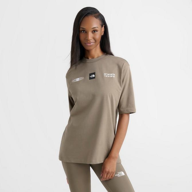 [angle] view of Women's The North Face Energy Oversized T-Shirt in Cavern Grey Click to zoom