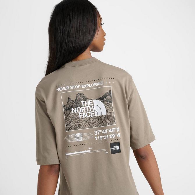 [angle] view of Women's The North Face Energy Oversized T-Shirt in Cavern Grey Click to zoom