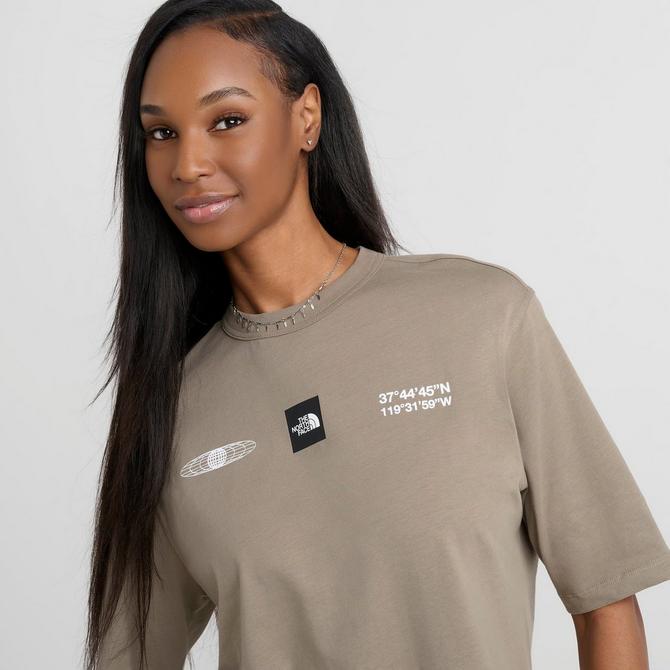 [angle] view of Women's The North Face Energy Oversized T-Shirt in Cavern Grey Click to zoom