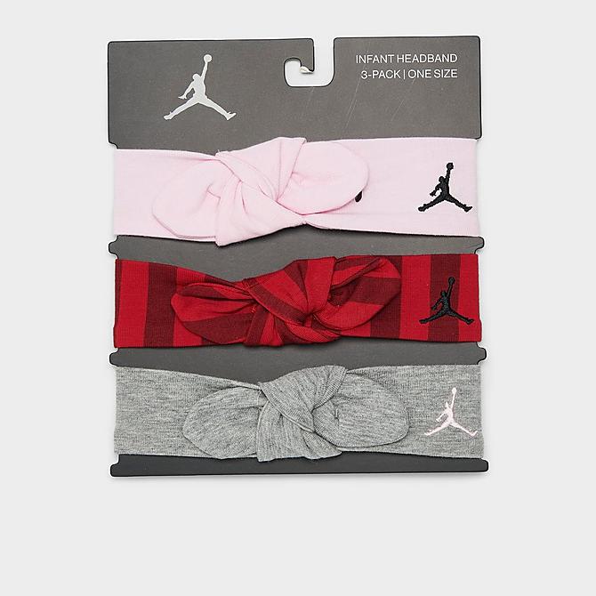 Alternate view of Girls' Infant Jordan Jumpman Knotted Headbands (3-Pack) in Pink Foam/Red/Grey Click to zoom