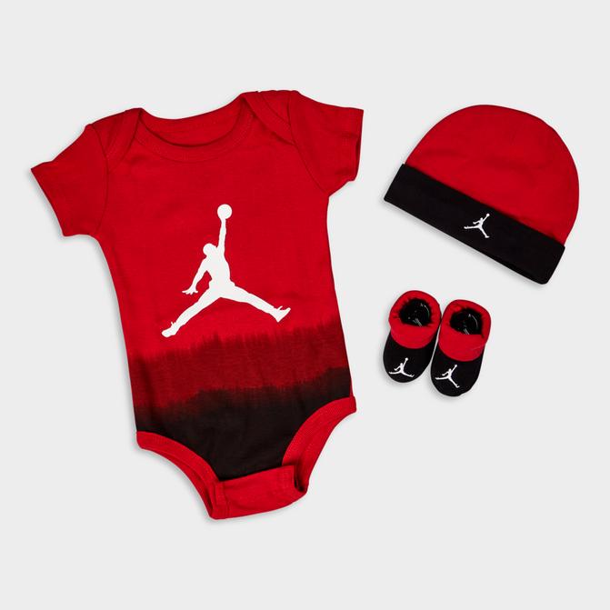 Infant Jordan Ombre Bodysuit, Cap and Booties Gift Box Set| Finish Line