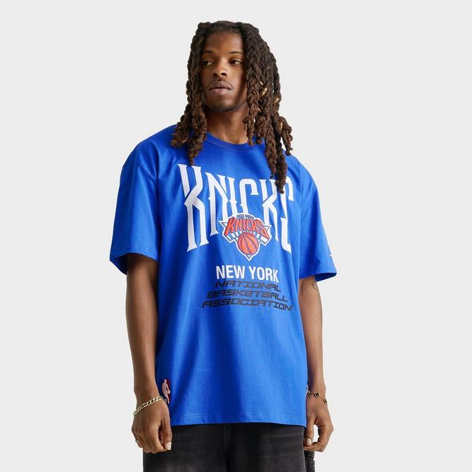 [angle] view of Men's Pro Standard New York Knicks NBA Conference Tour T-Shirt in Blue/Orange Click to zoom