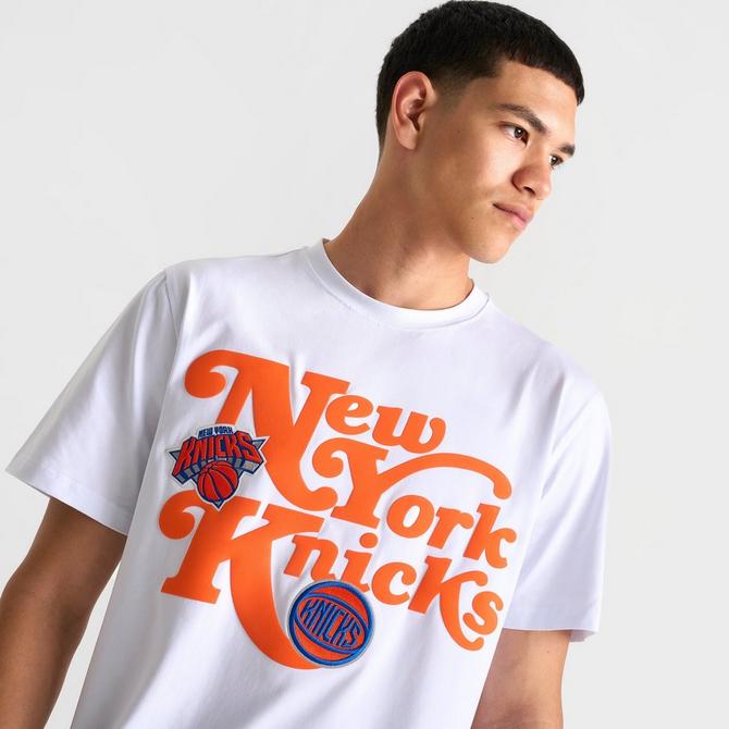 [angle] view of Men's Pro Standard New York Knicks NBA Souvenir T-Shirt in White Click to zoom