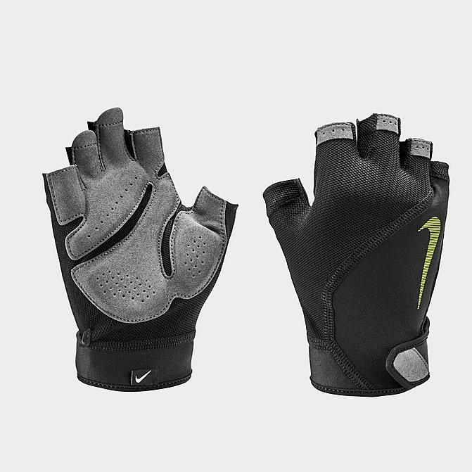 Front view of Men's Nike Elemental Fitness Gloves in Black/Dark Grey/Black/Volt Click to zoom