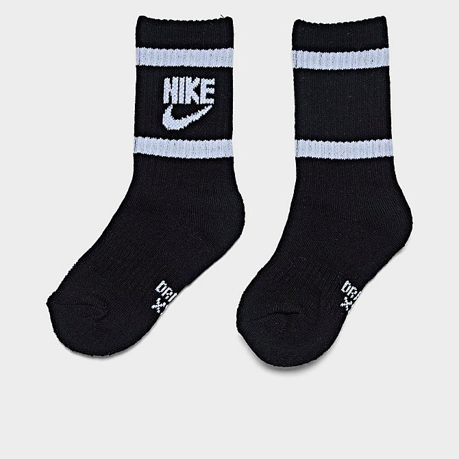 Alternate view of Kids' Toddler Nike Retro Crew Socks (6-Pack) in Grey/White/Black Click to zoom